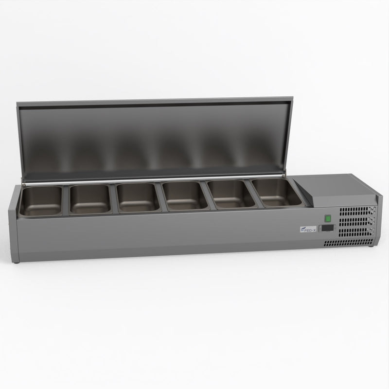 FED-X Salad Bench With Stainless Steel Lid XVRX1500/380S