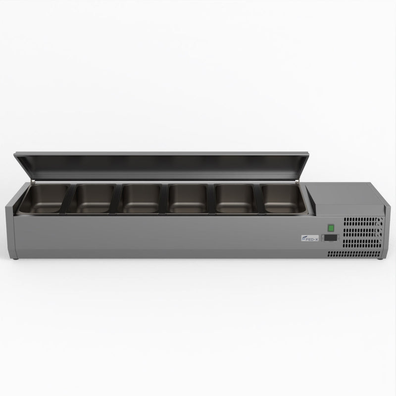 FED-X Salad Bench With Stainless Steel Lid XVRX1500/380S