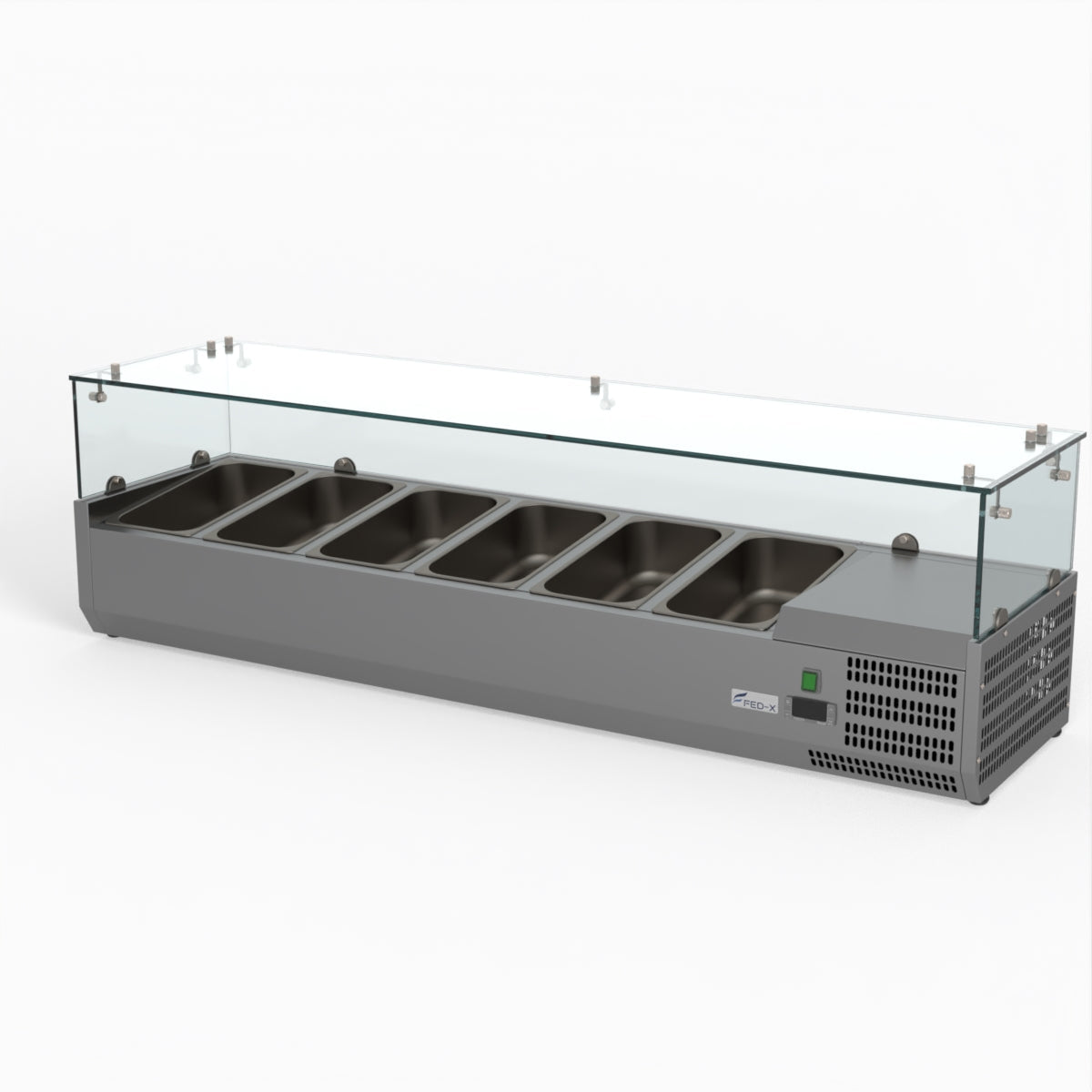 FED-X Flat Glass Salad Bench XVRX1500/380