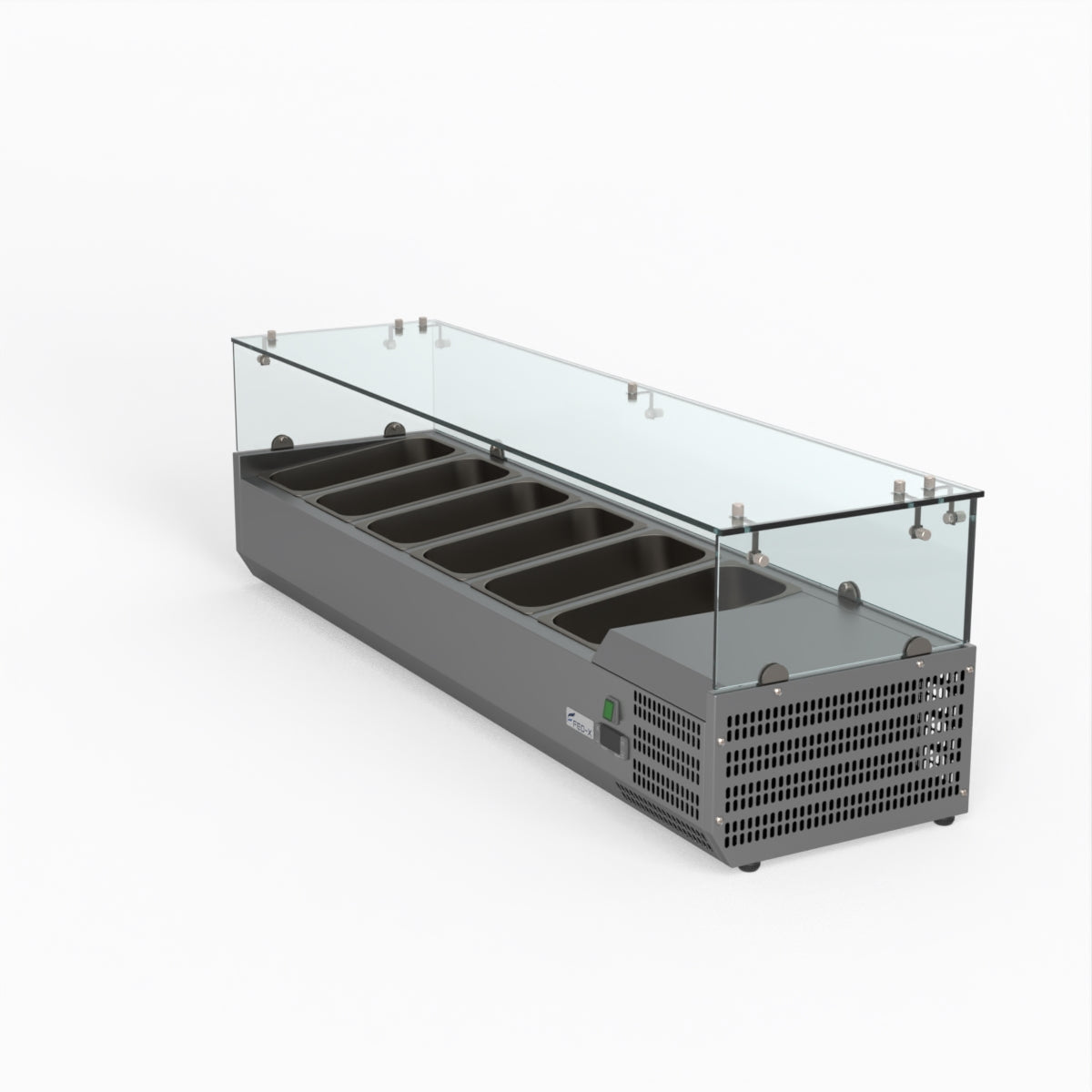 FED-X Flat Glass Salad Bench XVRX1500/380