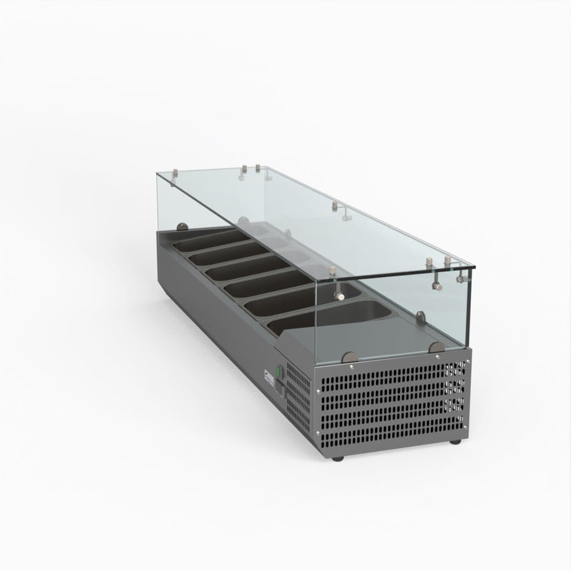 FED-X Flat Glass Salad Bench XVRX1500/380