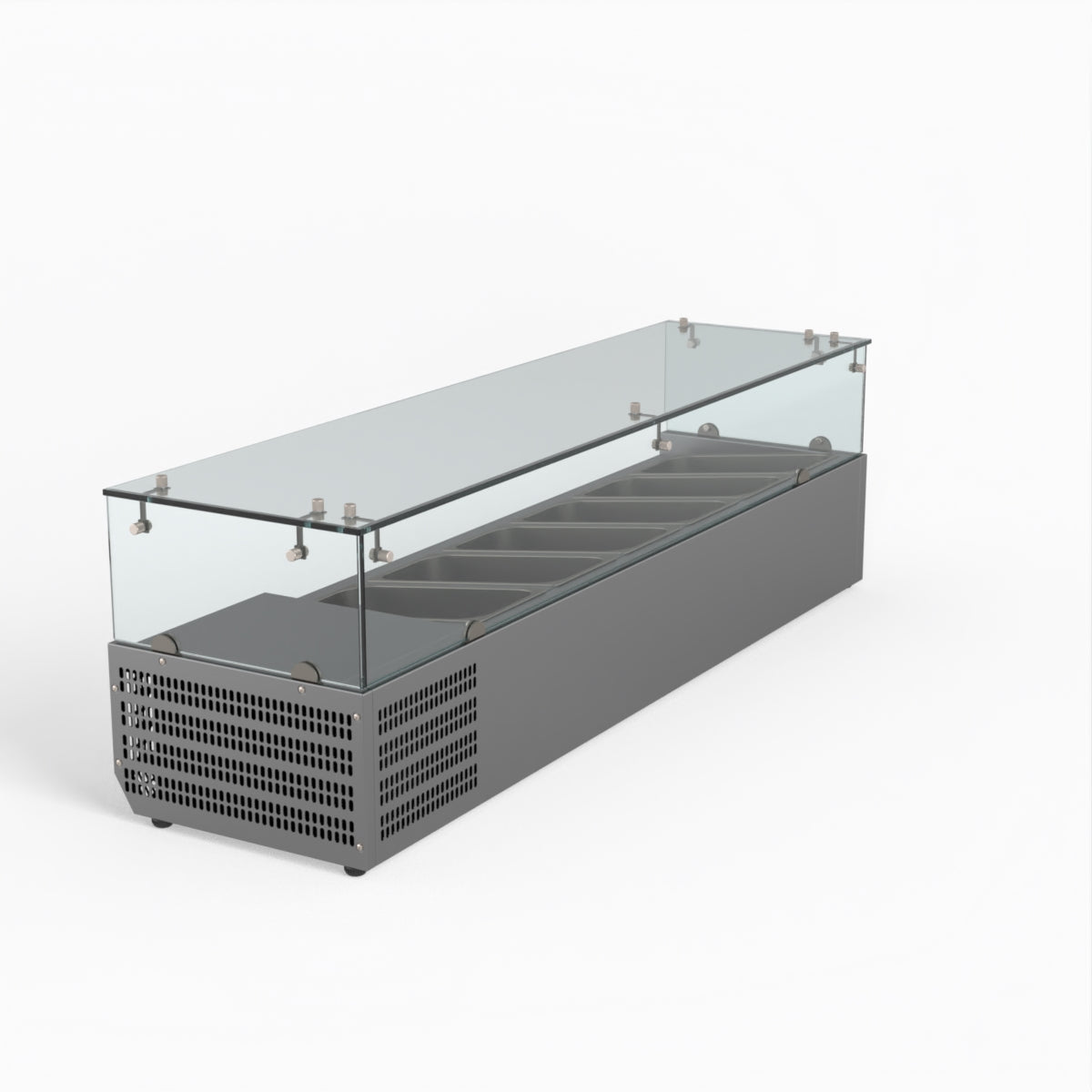 FED-X Flat Glass Salad Bench XVRX1500/380