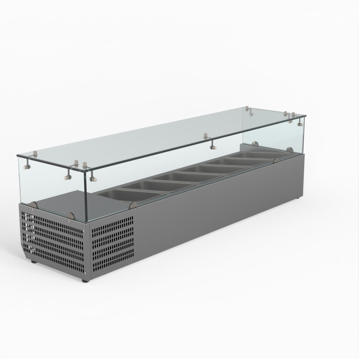 FED-X Flat Glass Salad Bench XVRX1500/380