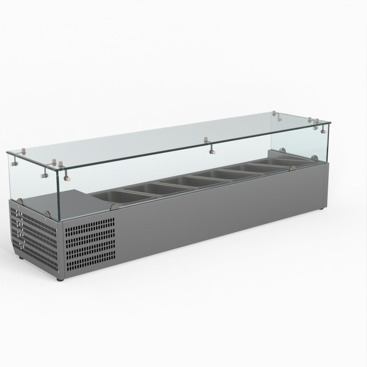 FED-X Flat Glass Salad Bench XVRX1500/380