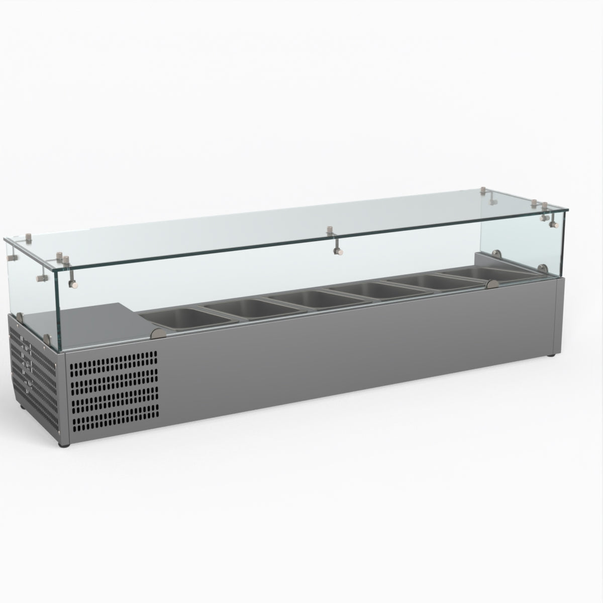 FED-X Flat Glass Salad Bench XVRX1500/380