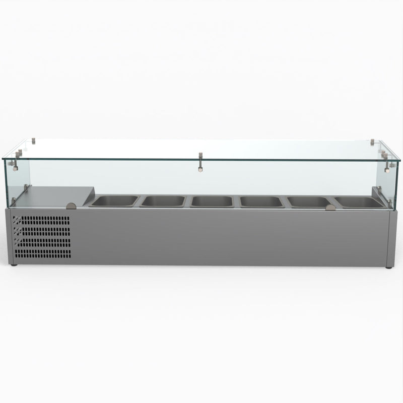 FED-X Flat Glass Salad Bench XVRX1500/380