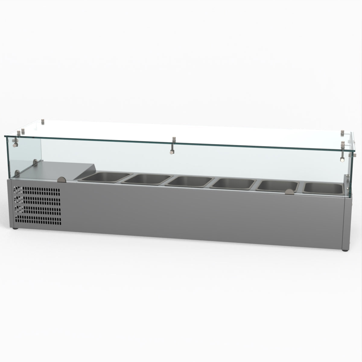 FED-X Flat Glass Salad Bench XVRX1500/380