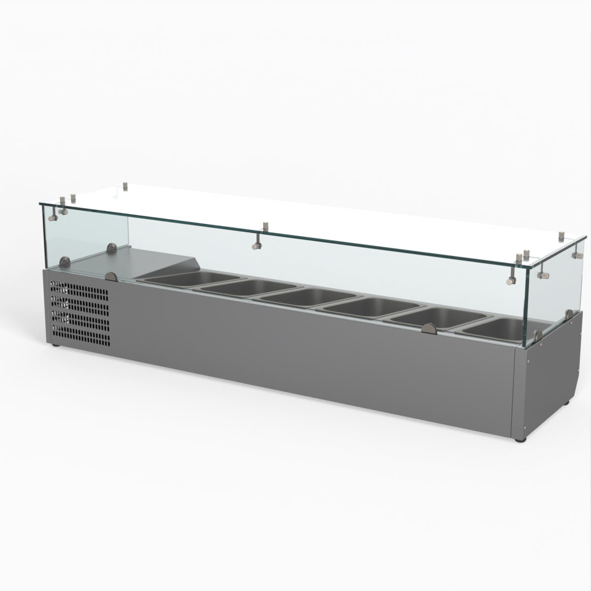 FED-X Flat Glass Salad Bench XVRX1500/380