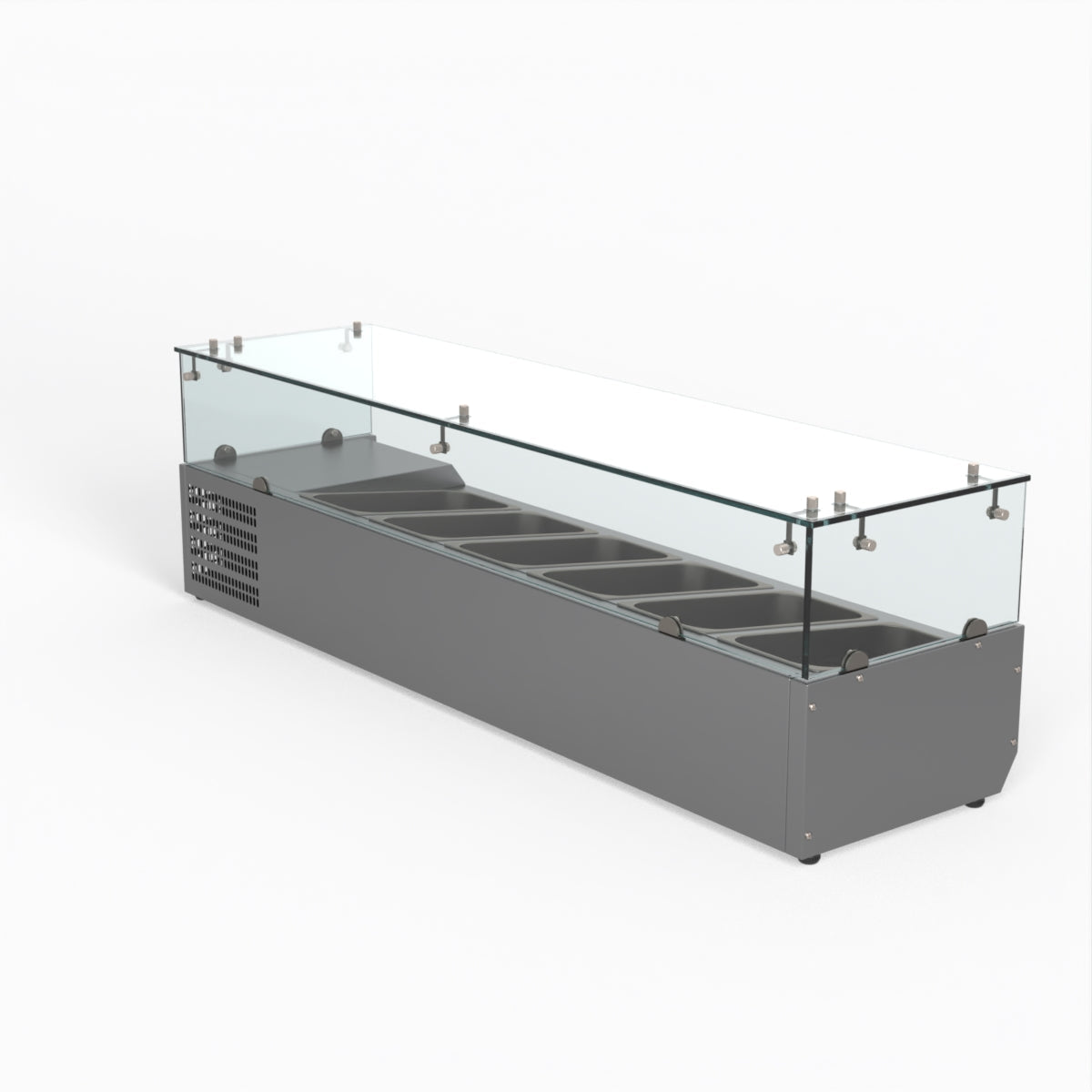 FED-X Flat Glass Salad Bench XVRX1500/380