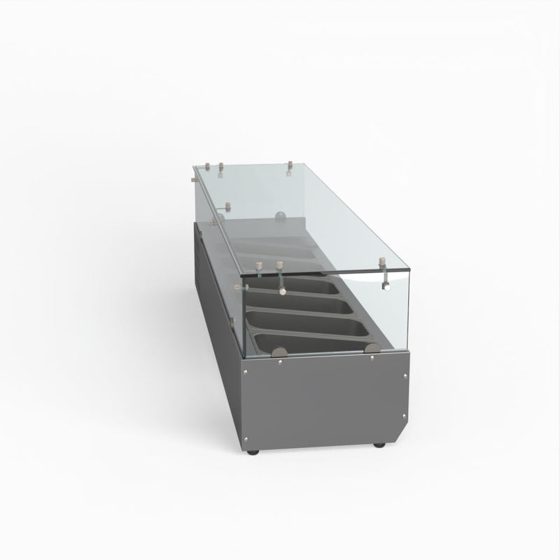 FED-X Flat Glass Salad Bench XVRX1500/380