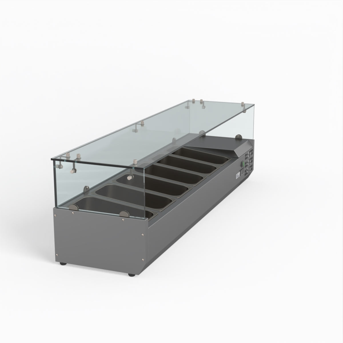 FED-X Flat Glass Salad Bench XVRX1500/380