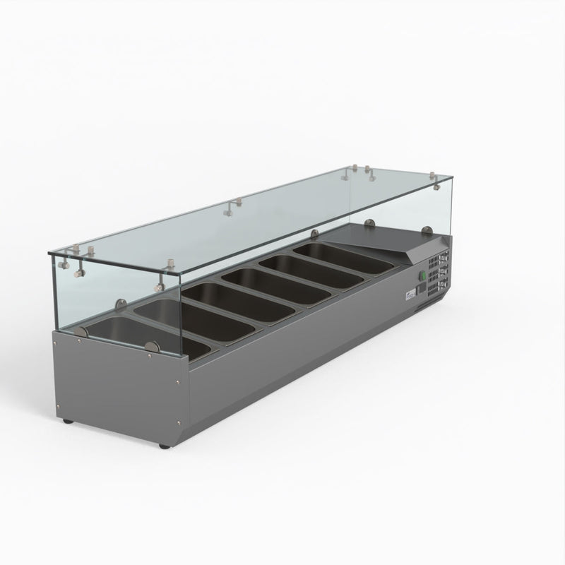 FED-X Flat Glass Salad Bench XVRX1500/380