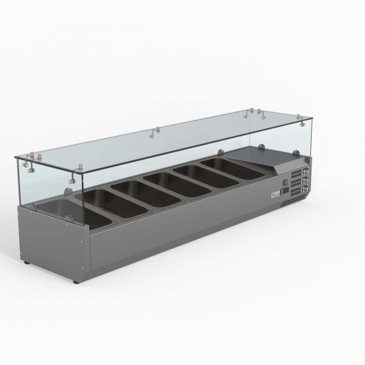 FED-X Flat Glass Salad Bench XVRX1500/380