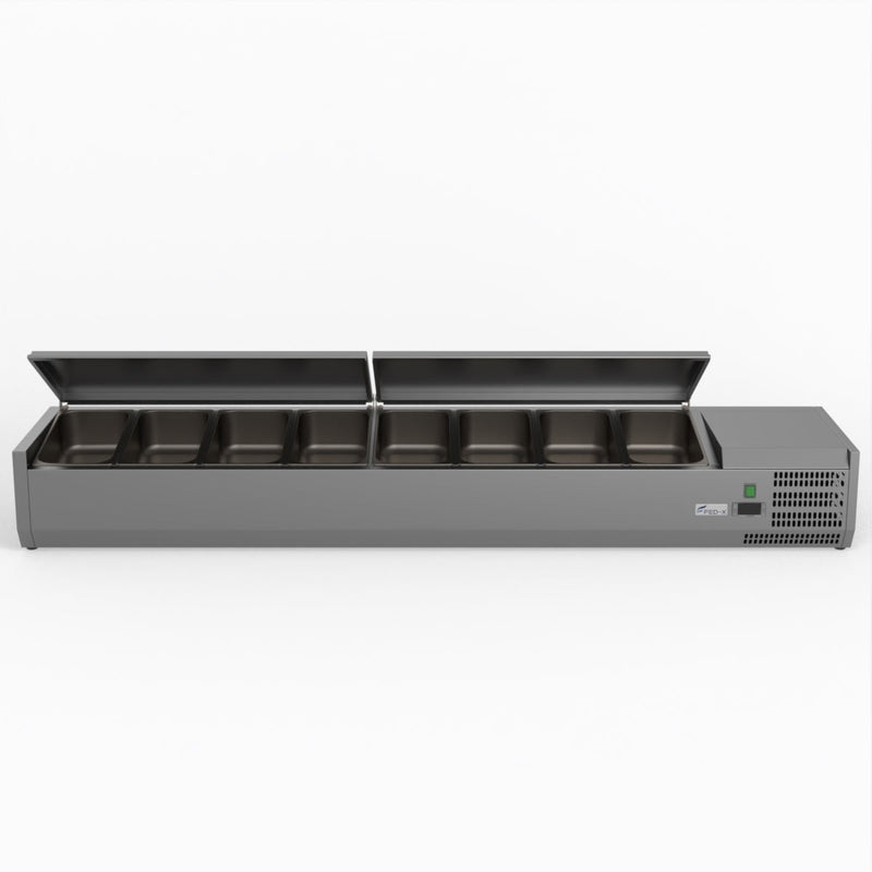 FED-X Salad Bench With Stainless Steel Lids XVRX1800/380S