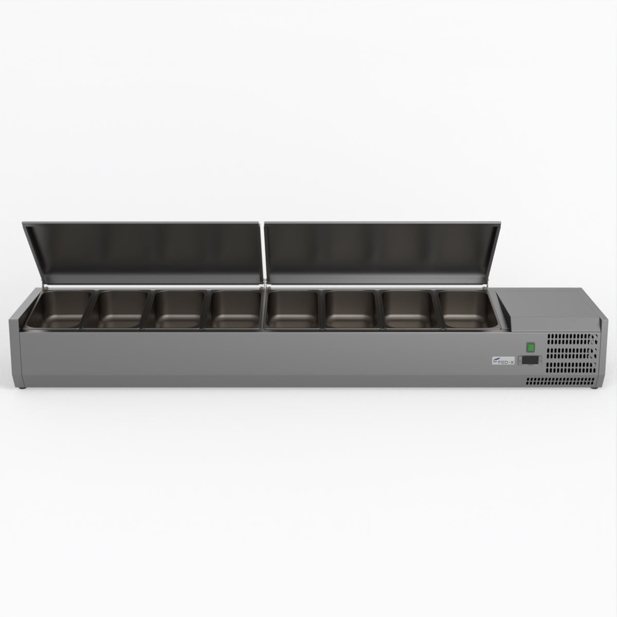 FED-X Salad Bench With Stainless Steel Lids XVRX1800/380S