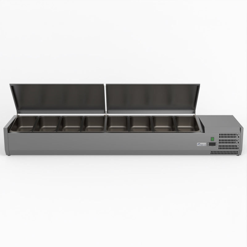 FED-X Salad Bench With Stainless Steel Lids XVRX1800/380S