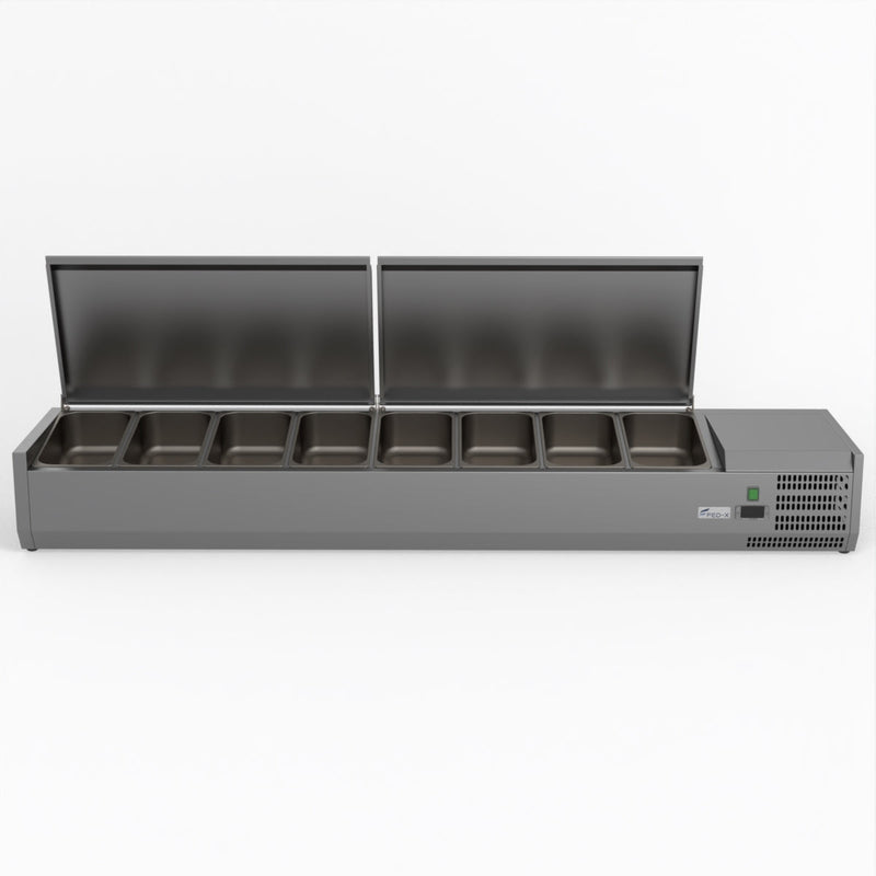 FED-X Salad Bench With Stainless Steel Lids XVRX1800/380S