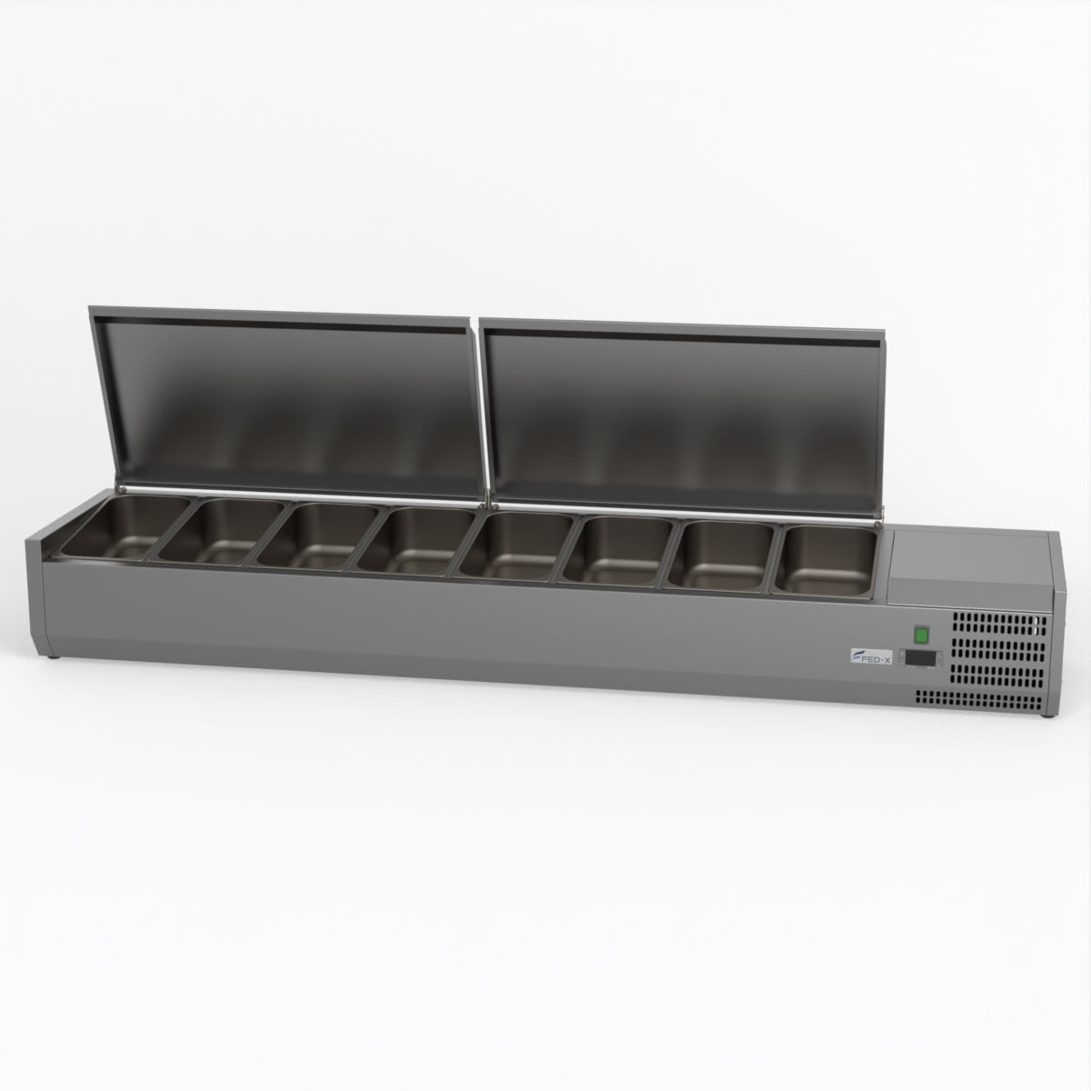 FED-X Salad Bench With Stainless Steel Lids XVRX1800/380S