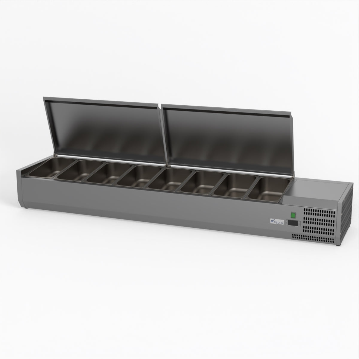 FED-X Salad Bench With Stainless Steel Lids XVRX1800/380S