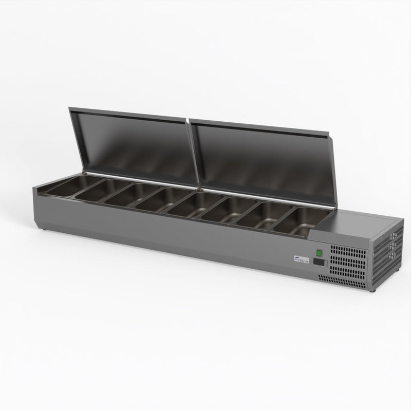 FED-X Salad Bench With Stainless Steel Lids XVRX1800/380S