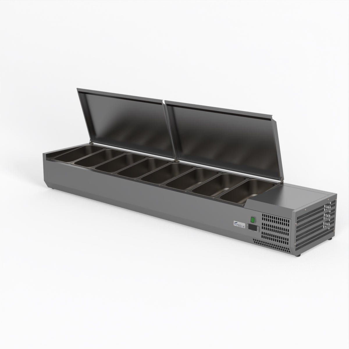 FED-X Salad Bench With Stainless Steel Lids XVRX1800/380S