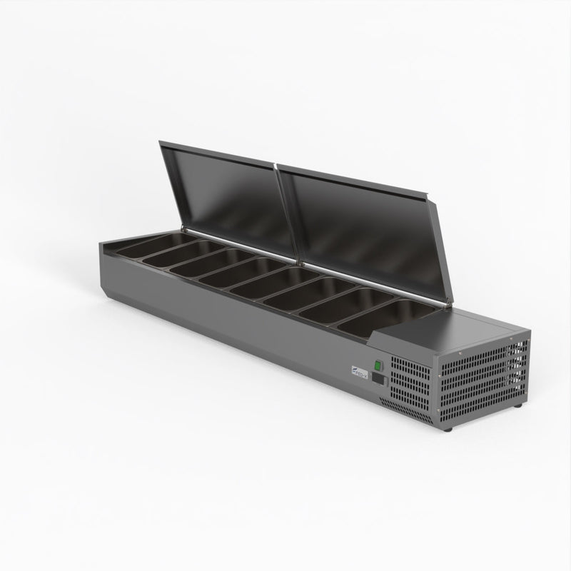 FED-X Salad Bench With Stainless Steel Lids XVRX1800/380S