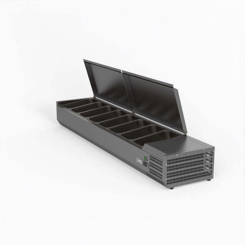 FED-X Salad Bench With Stainless Steel Lids XVRX1800/380S