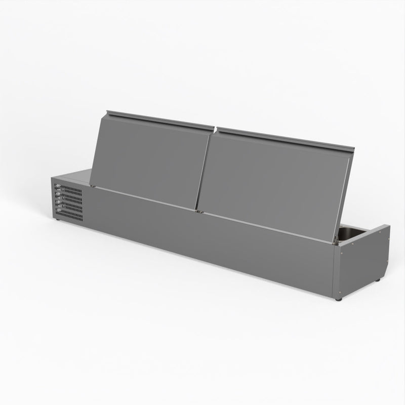 FED-X Salad Bench With Stainless Steel Lids XVRX1800/380S
