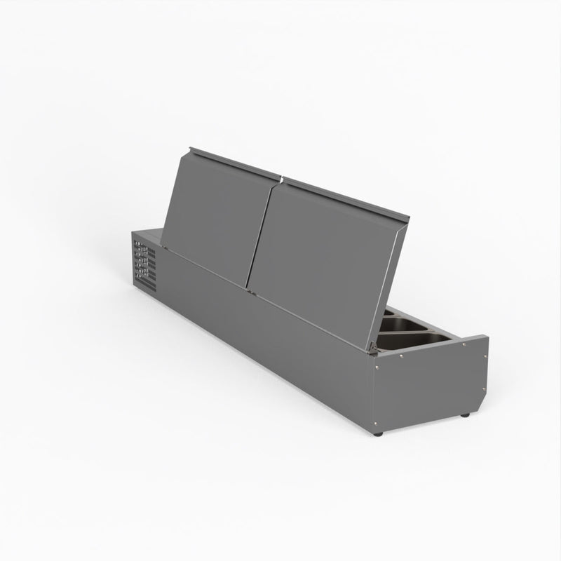 FED-X Salad Bench With Stainless Steel Lids XVRX1800/380S