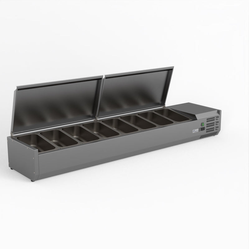 FED-X Salad Bench With Stainless Steel Lids XVRX1800/380S