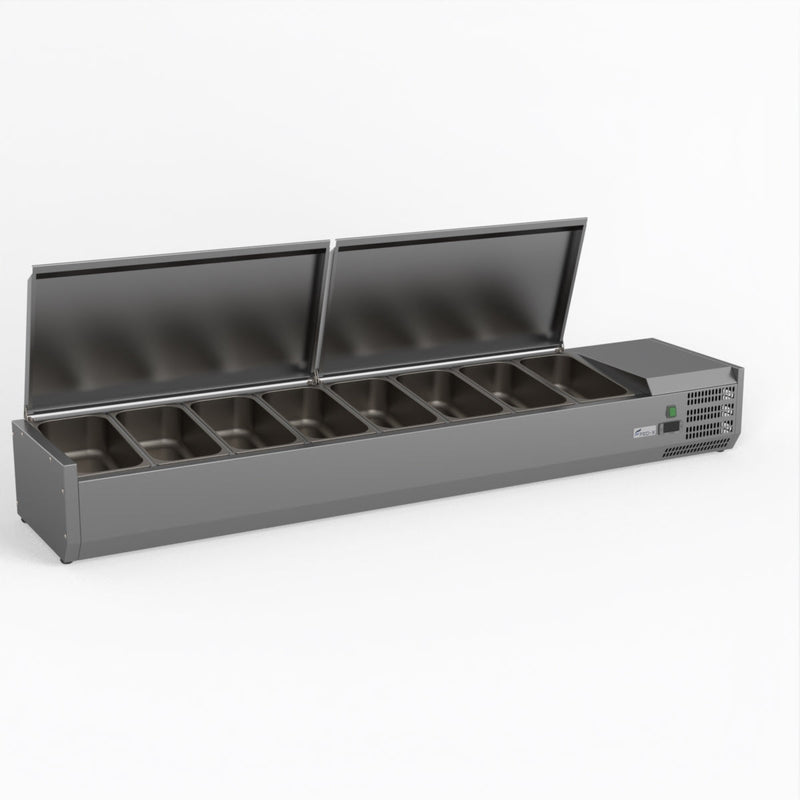 FED-X Salad Bench With Stainless Steel Lids XVRX1800/380S