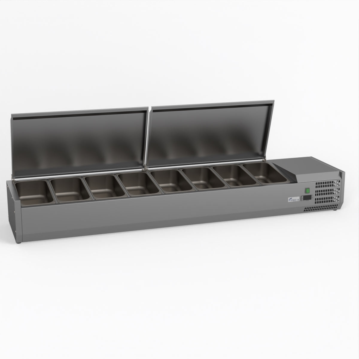 FED-X Salad Bench With Stainless Steel Lids XVRX1800/380S