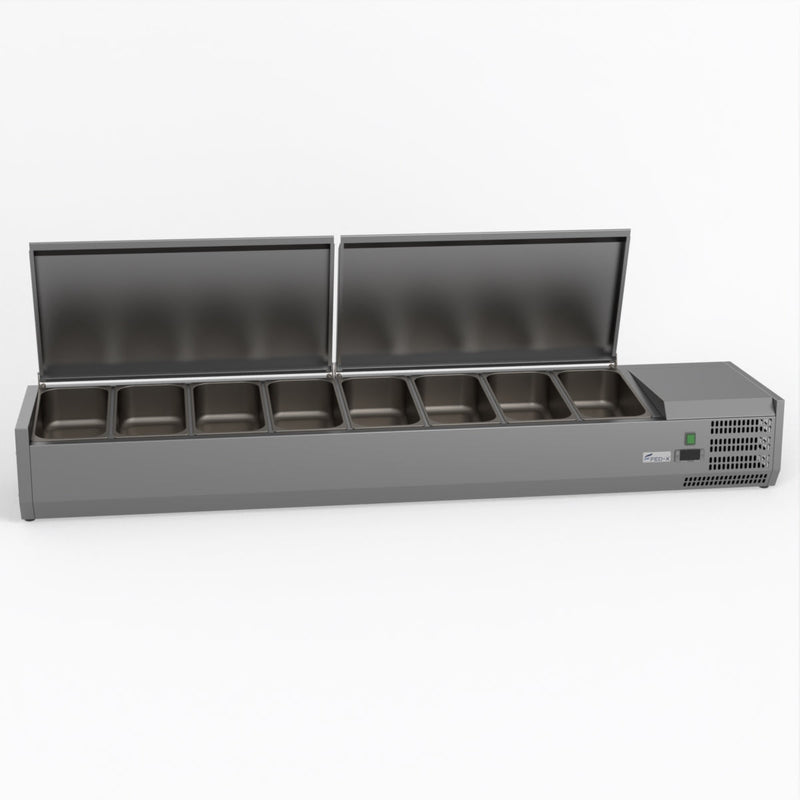 FED-X Salad Bench With Stainless Steel Lids XVRX1800/380S