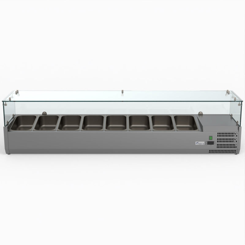 FED-X Flat Glass Salad Bench XVRX1800/380