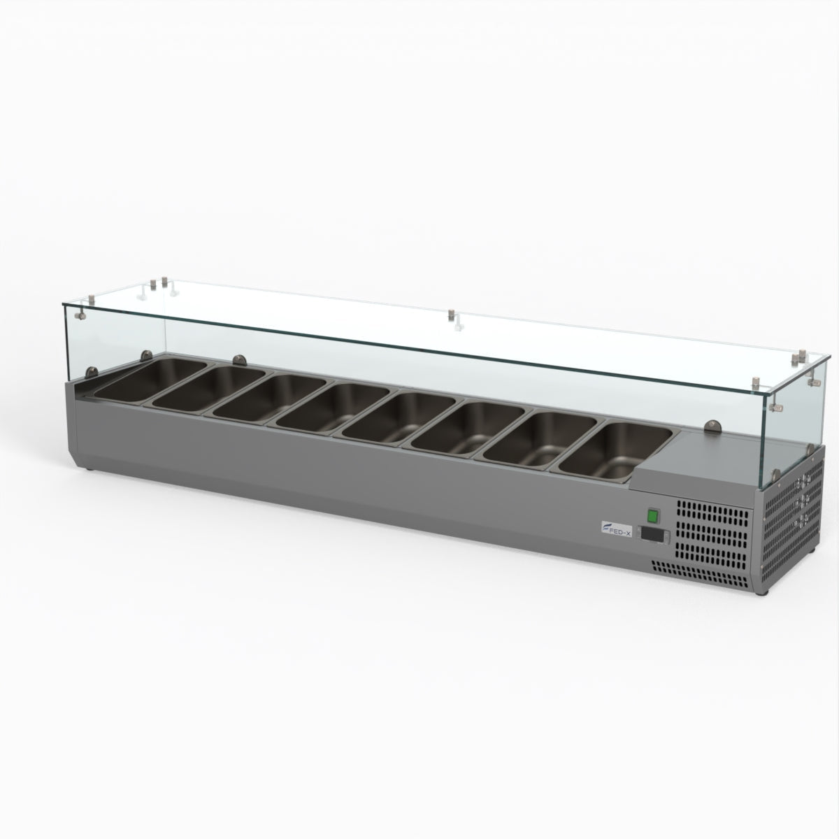 FED-X Flat Glass Salad Bench XVRX1800/380