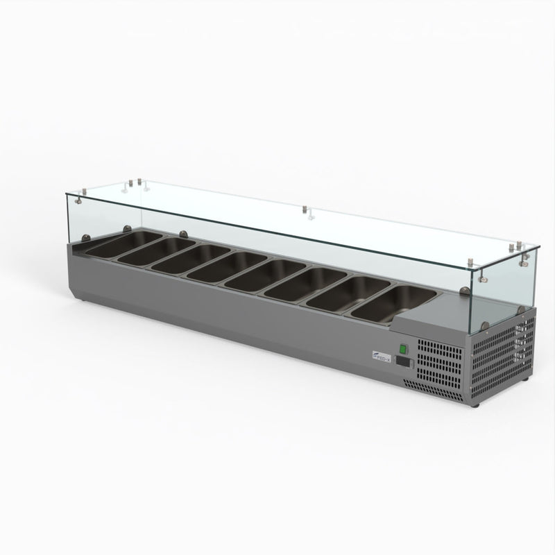 FED-X Flat Glass Salad Bench XVRX1800/380