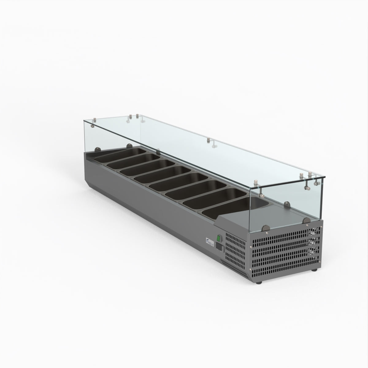 FED-X Flat Glass Salad Bench XVRX1800/380