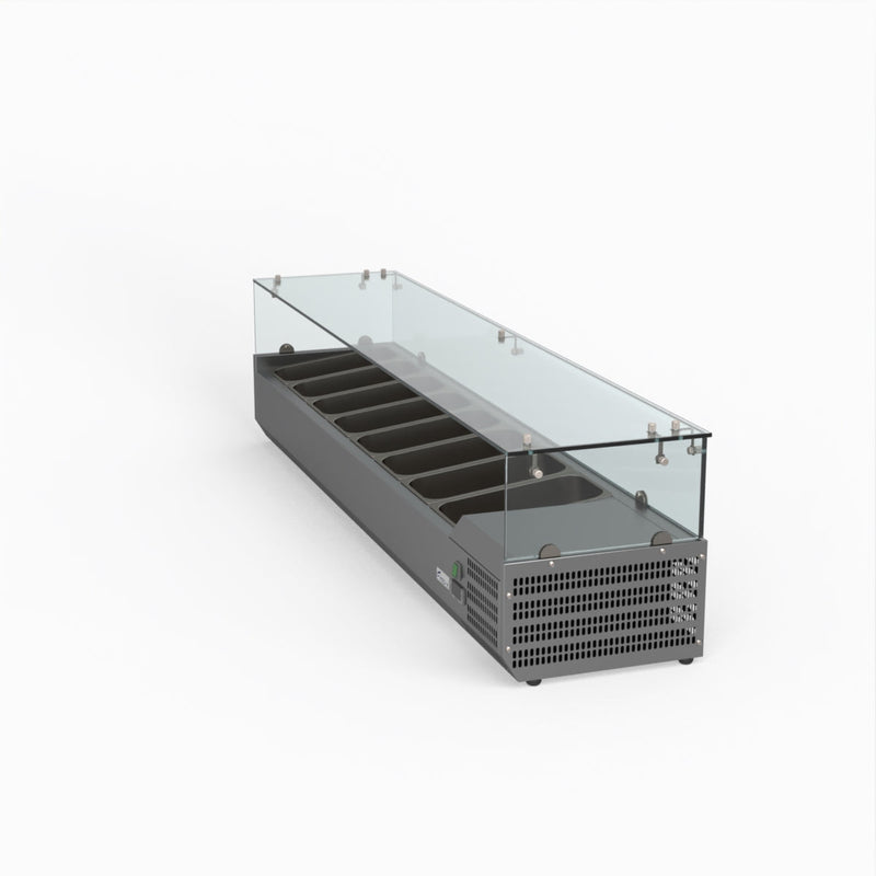 FED-X Flat Glass Salad Bench XVRX1800/380