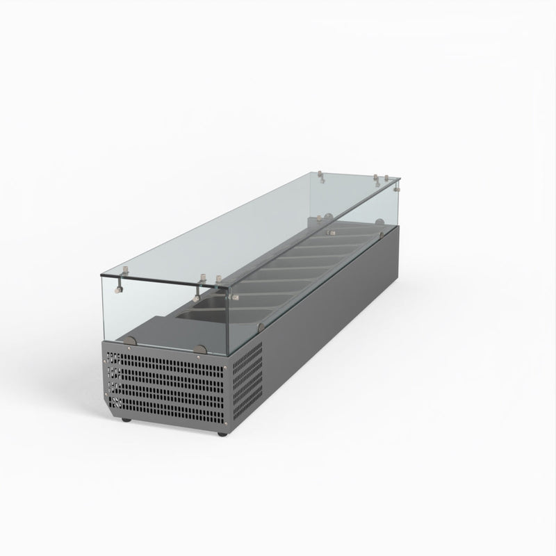 FED-X Flat Glass Salad Bench XVRX1800/380