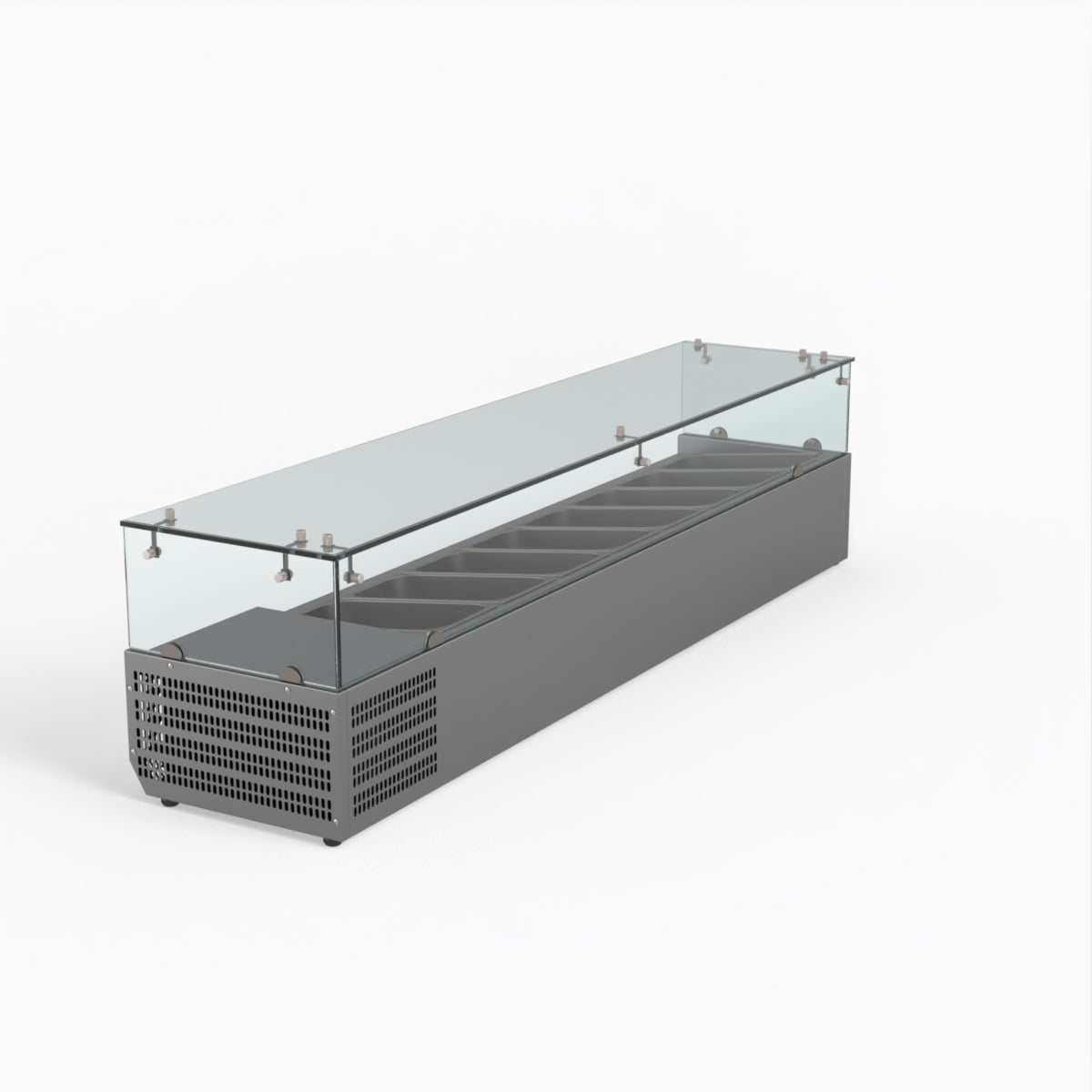 FED-X Flat Glass Salad Bench XVRX1800/380