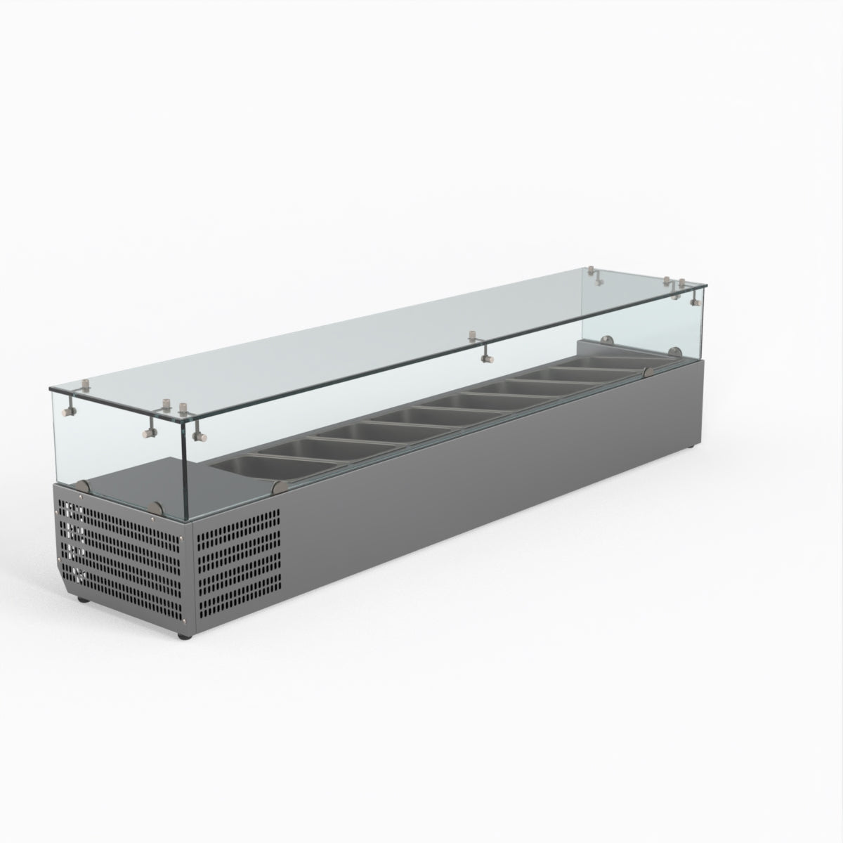 FED-X Flat Glass Salad Bench XVRX1800/380