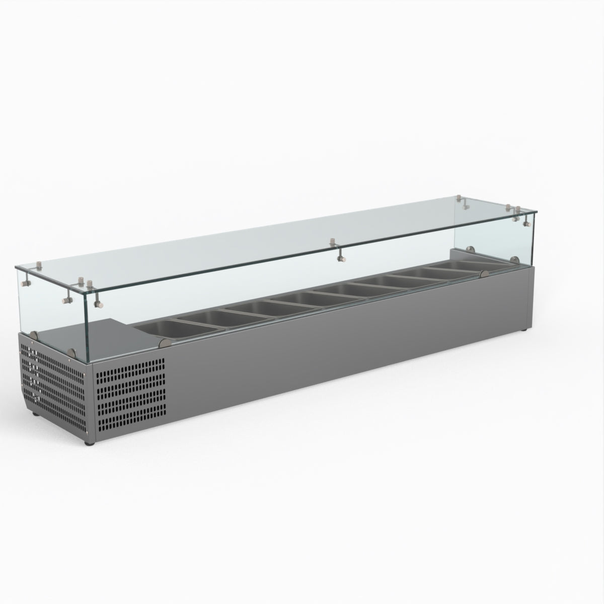 FED-X Flat Glass Salad Bench XVRX1800/380