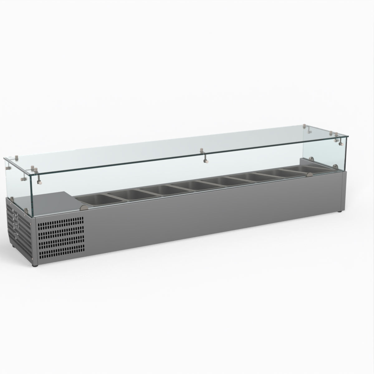 FED-X Flat Glass Salad Bench XVRX1800/380