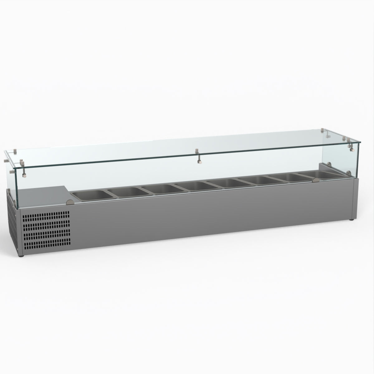 FED-X Flat Glass Salad Bench XVRX1800/380