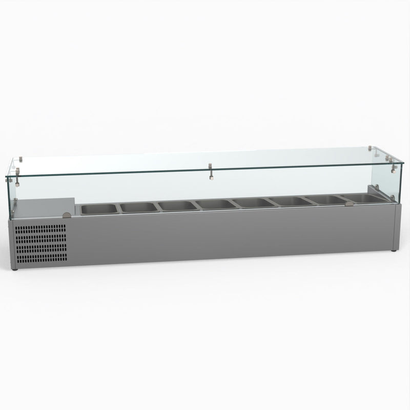 FED-X Flat Glass Salad Bench XVRX1800/380