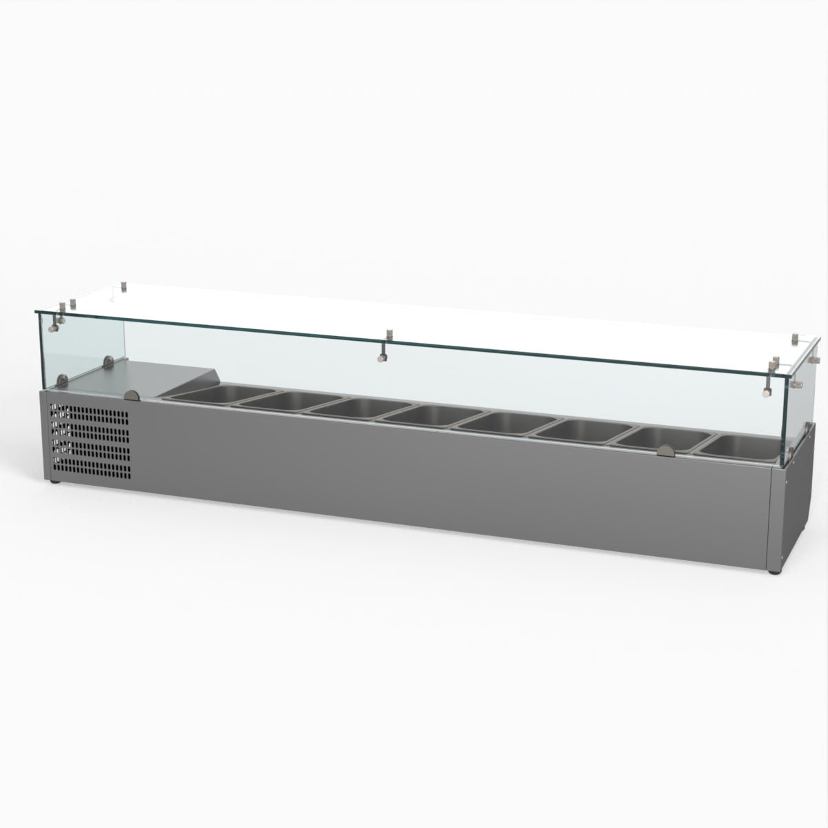 FED-X Flat Glass Salad Bench XVRX1800/380