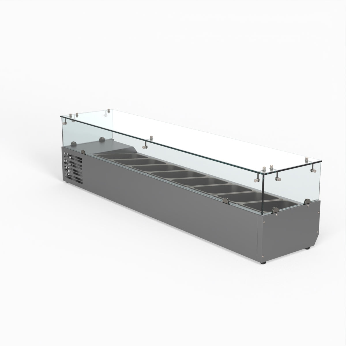 FED-X Flat Glass Salad Bench XVRX1800/380