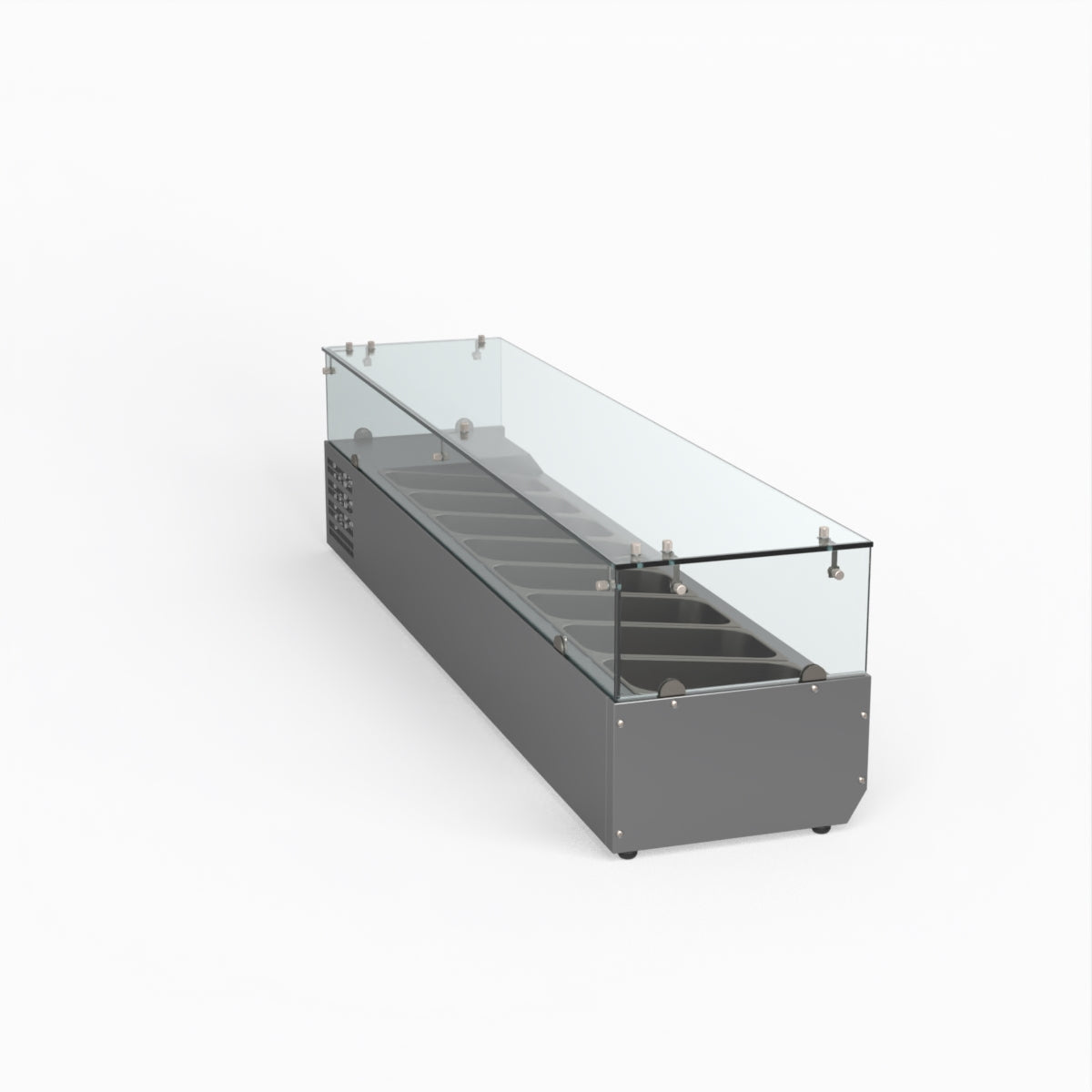 FED-X Flat Glass Salad Bench XVRX1800/380