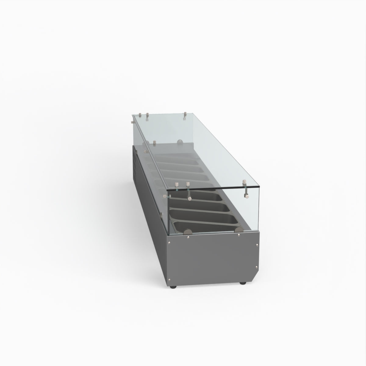 FED-X Flat Glass Salad Bench XVRX1800/380