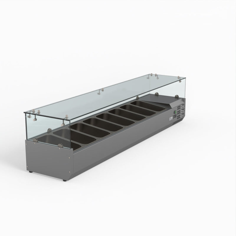 FED-X Flat Glass Salad Bench XVRX1800/380